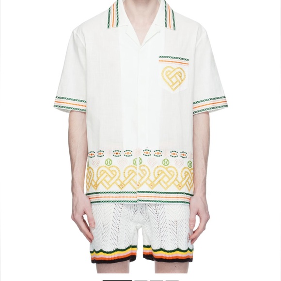 Casablanca White Broderie Anglaise Shirt